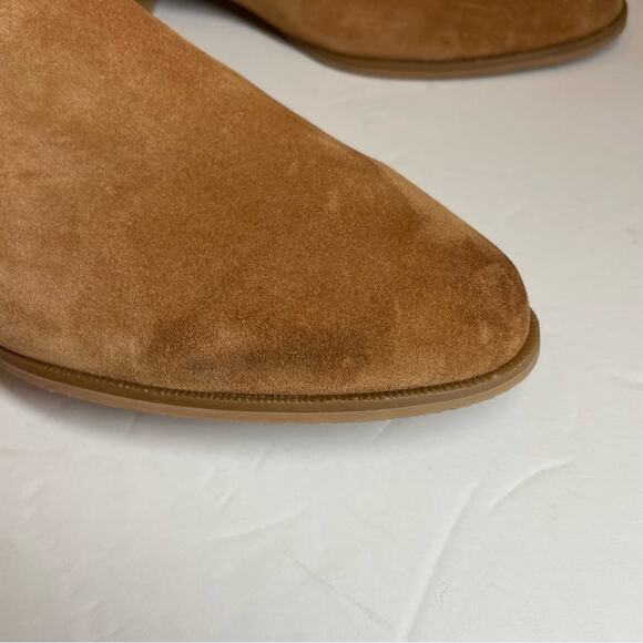 Jack Rogers Tan Suede Laser Cut Ankle Booties 8 - Picture 9 of 10